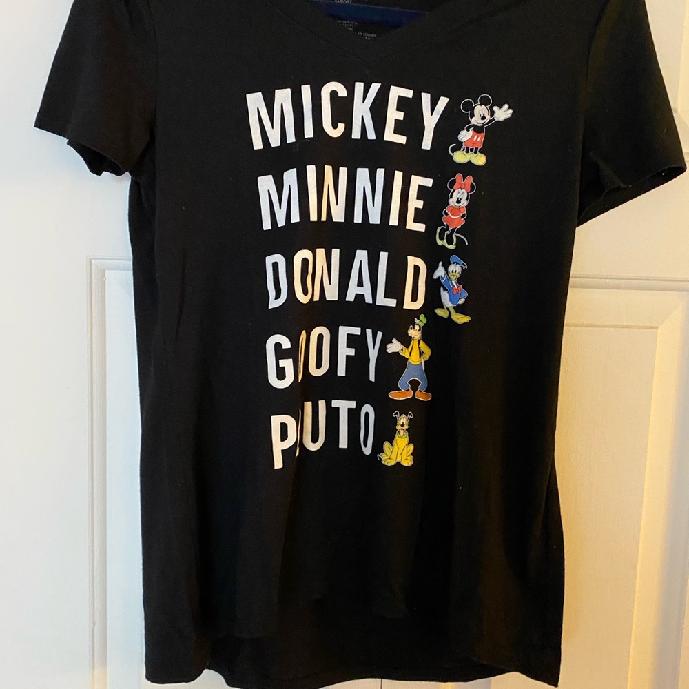 Disney Character Names List Graphic T-shirt, Women’s Small